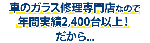 MGS北九州は年間実績2,400台以上！だから…